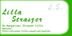 lilla straszer business card